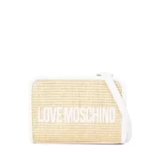 Image of Love Moschino Raffia Shoulder Bag - Beige
