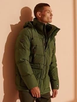 Image of Superdry Expedition Down Parka - Khaki, Size S, Men