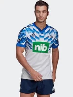 Image of adidas Blues Rugby Replica Alternate Jersey, White, Size L, Men