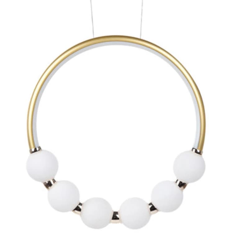 Image of Beliani LED Pendant Lamp Fane Metal Gold