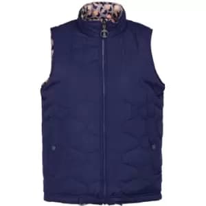 Image of Barbour Printed Reversible Apia Gilet - Blue