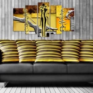 Image of 5ABSMDF-42 Multicolor Decorative MDF Painting (5 Pieces)