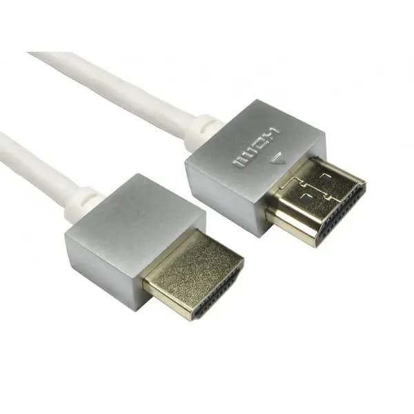 Image of Cables Direct 2m Super Slim HDMI Cable in White