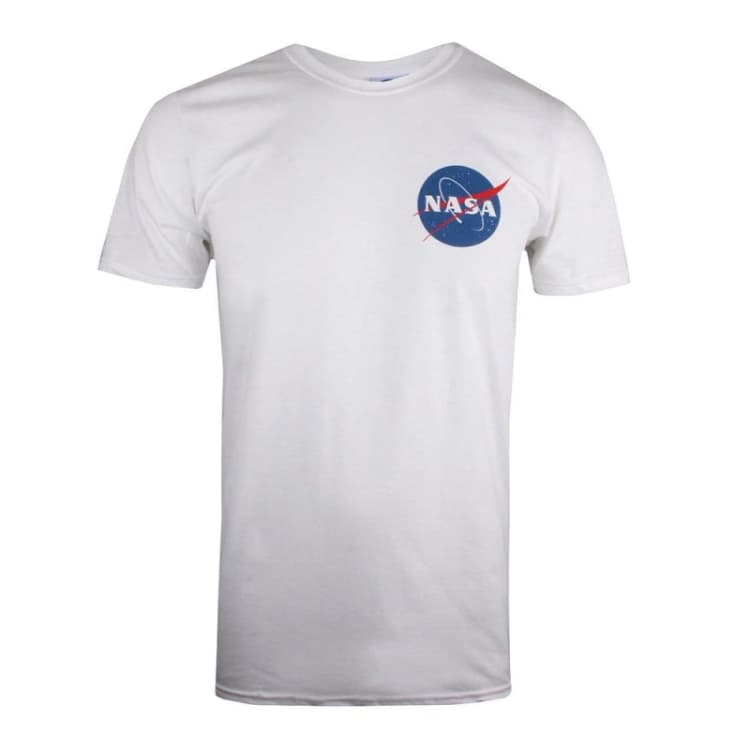 Image of NASA NASA Core Logo Cotton Mens T-Shirt White White