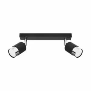 Image of Sollux Plafond Nero 2 Black/Chrome
