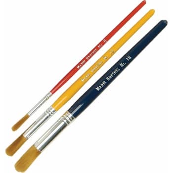 Image of Kids Paint Brushes - Nylon Short Handle (Pack of 30) - Major Brushes