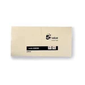 Image of 5 Star Value Repositionable Notes 75x75mm Yellow Pack 12