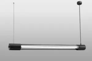 Image of Valo Straight Linear Pendant Light Black T8