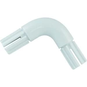 Image of Wickes Interior Wardrobe Rail Elbow - 19mm White