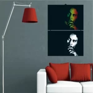Image of F6 Multicolor Decorative MDF Painting (2 Pieces)