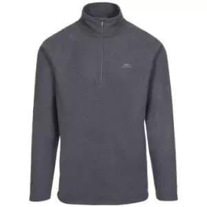 Image of Trespass Mens Keynote Anti Pilling 1/4 Zip Fleece Top (L) (Charcoal)
