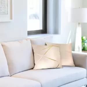 Image of Emma Barclay - Vancouver Geometric Velvet Cushion Cover, Blush Pink, 43 x 43 Cm