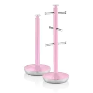 Image of Swan Towel Pole and Mug Tree Set - Pink
