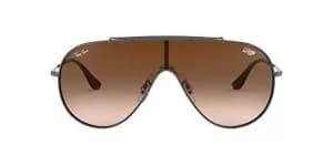 Image of Ray-Ban Shield Sunglasses, Gunmetal/Brown, Women