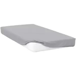 Image of Belledorm 400 Thread Count Egyptian Cotton Extra Deep Fitted Sheet (Kingsize) (Platinum) - Platinum
