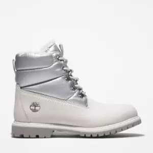 Image of Timberland Premium 6" Puffer Boot For Her In White, Size 3.5
