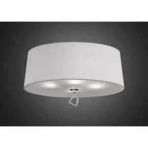 Image of Mara ceiling lamp 4 bulbs E27 round, polished chrome with ivory white