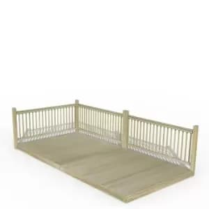 Image of Forest Garden Decking Kit 2.4 x 4.8m with 4 x Balustrade