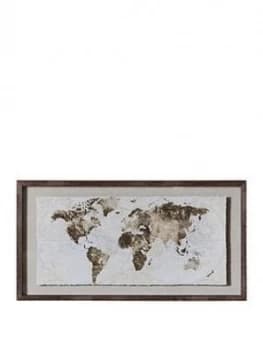 Image of Gallery Gold Foil World Map Framed Art
