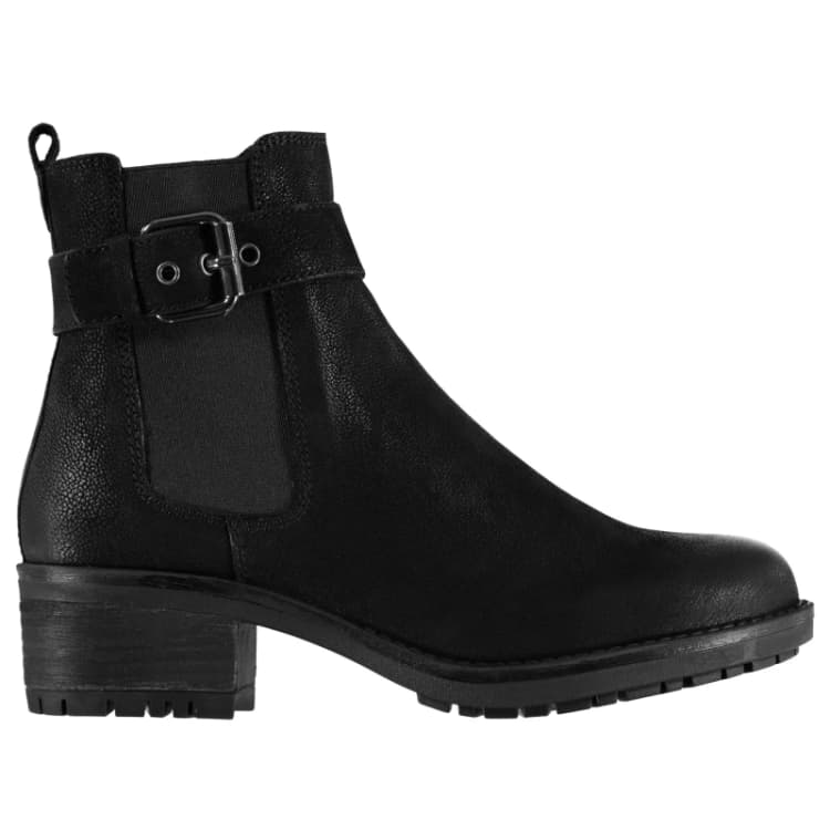 Image of Linea Rugged Buckle Boots Black female 7 (40)