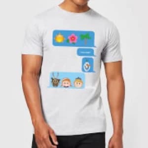 Image of Disney Frozen I Love Heat Emoji Mens T-Shirt - Grey - 3XL