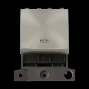 Image of Click Scolmore MiniGrid 20A Double-Pole Ingot Hob Switch Satin Chrome - MD022SC-HB