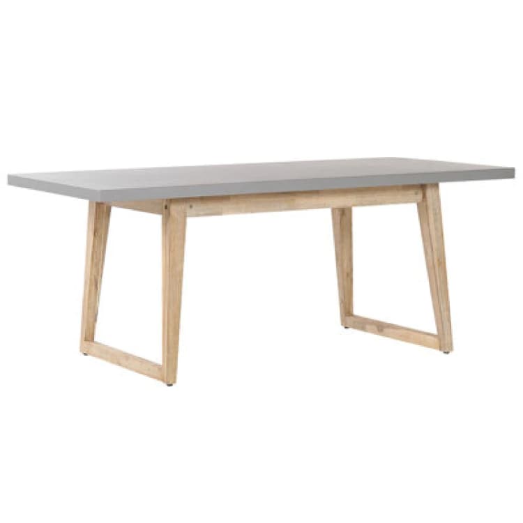Image of Beliani Garden Dining Table Oria 180 Cm 90 Cm Concrete Grey