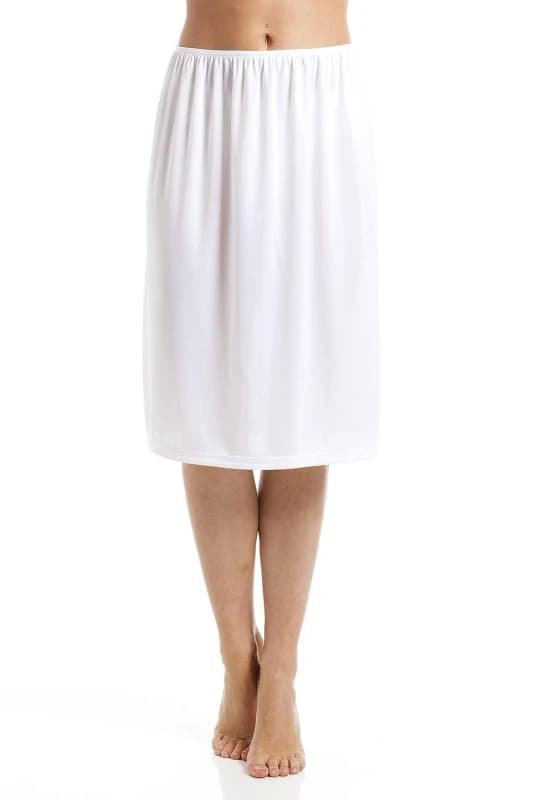 Image of Camille Half Length Cling Resistant Under Skirt Slip - White White 16