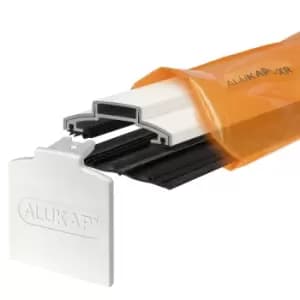 Image of Alukap-XR 60mm White Aluminium Glazing Bar System 3.0m with 55mm Slot Fit Rafter Gasket