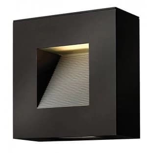 Image of LED 2 Light Outdoor Wall Light Satin Black IP44