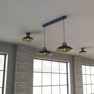 Image of Felix Double Pendant Lamp 2XE27 The Hand Made High Quality Fittings 29CM Shades Rugged Industrial Look