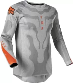 Image of FOX Airline Exo Motocross Jersey, grey-orange Size M grey-orange, Size M