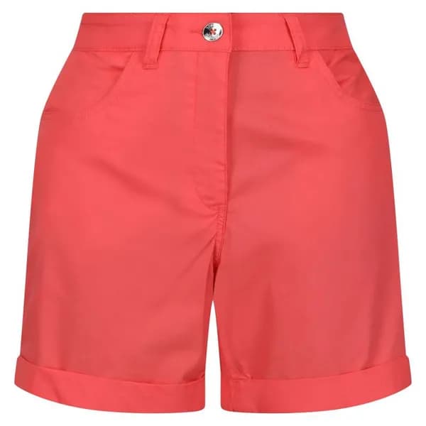 Image of Regatta Womens Pemma Organic Coolweave Cotton Summer Shorts UK 12- Waist 29', (74cm) Peach Bloom RWJ245-9JA-12