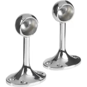 Image of Deluxe End Brackets - Chrome Plated - 19mm