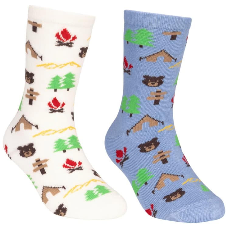 Image of Trespass Camping Socks Pack of 2 Bright Blue unisex