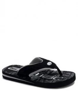 Image of Animal Boys Jekyl Flip Flop - Black, Size 5 Older