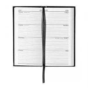 Image of Office 2020 Slim Portrait Pocket Diary Week to View Casebound Sewn