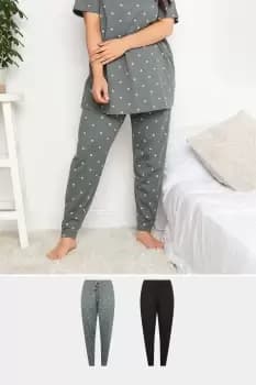 Image of 2 Pack Cuffed Pyjama Bottoms