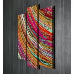 Image of UC019 Multicolor Decorative Canvas Painting (3 Pieces)
