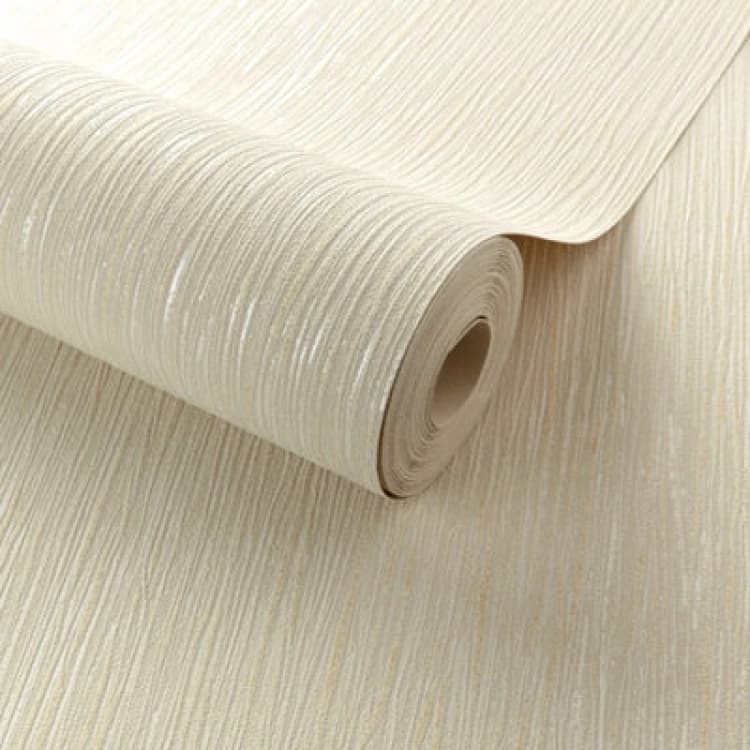 Image of Grandeco Regency Plain Glitter Textured Blown Vinyl Wallpaper Cream