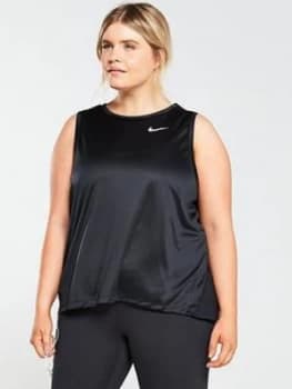 Image of Nike Running Miler Tank (Curve) - Black, Size 22-24=2X, Women