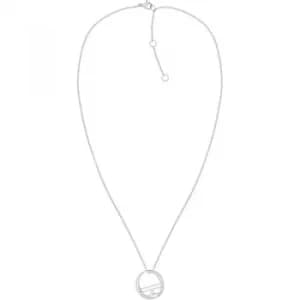 Image of Ladies Tommy Hilfiger Jewellery Stainless Steel Flag Necklace