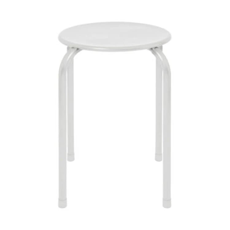 Image of Harbour Housewares Metal Stacking Stool - Matt White