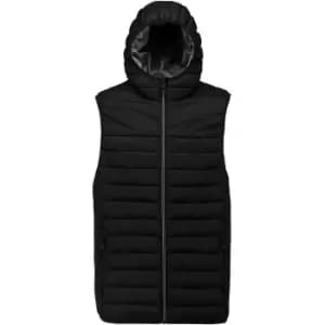 Image of Proact Mens Hooded Padded Bodywarmer (XXL) (Black)