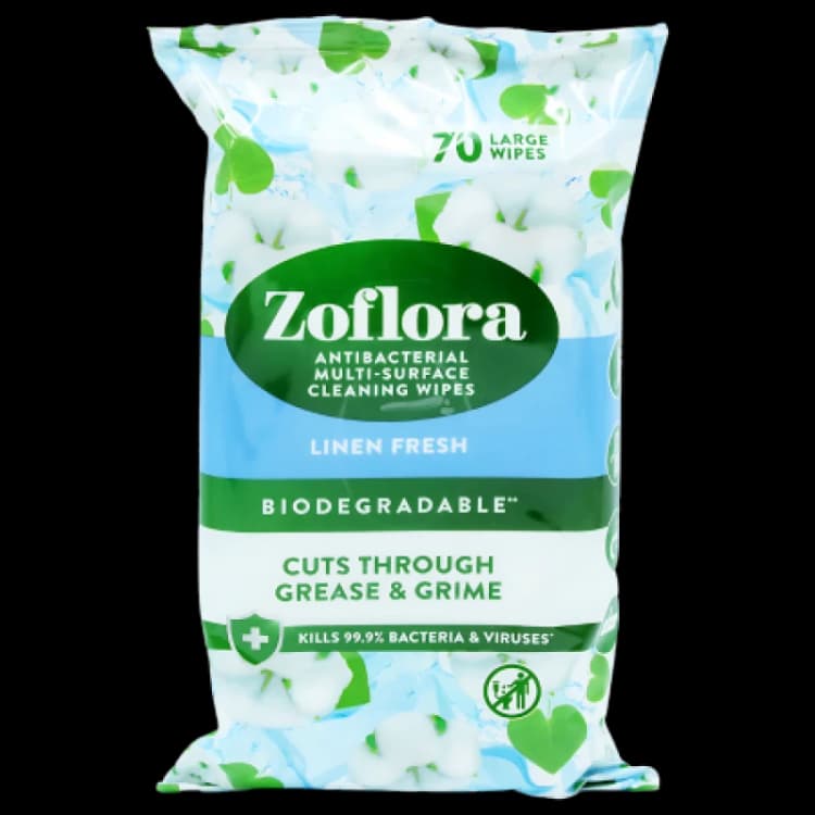 Image of Zoflora Antibacterial Multi Surface Linen Fresh Cleansing Wipes - 70 pcs ZOF-534009