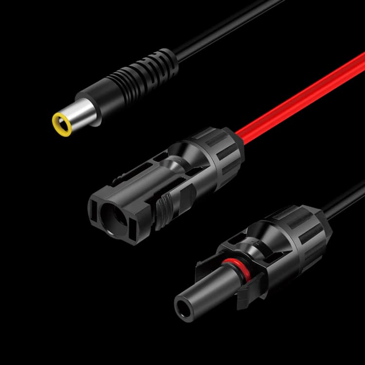 Image of LogiLink Solar adapter cable. DC7909/M to 2x PVC/MF. CU. black/red. 0.