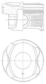Image of Piston 41250600 by Kolbenschmidt