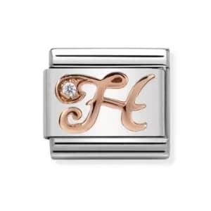 Image of Nomination Classic Rose Gold Letter H Charm