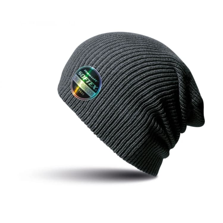 Image of Result Result Men Winter Essentials Core Softex Beanie Hat in Charcoal Charcoal One Size Male 5057080699643