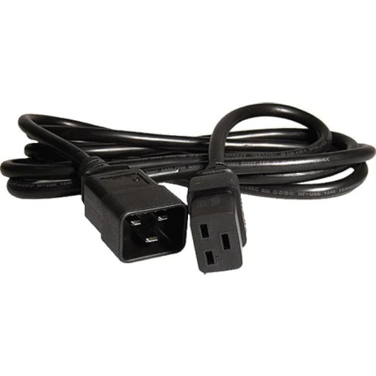 Image of Cablenet 2.5m IEC C20 - IEC C19 Black PVC 1.5mm Power Lead